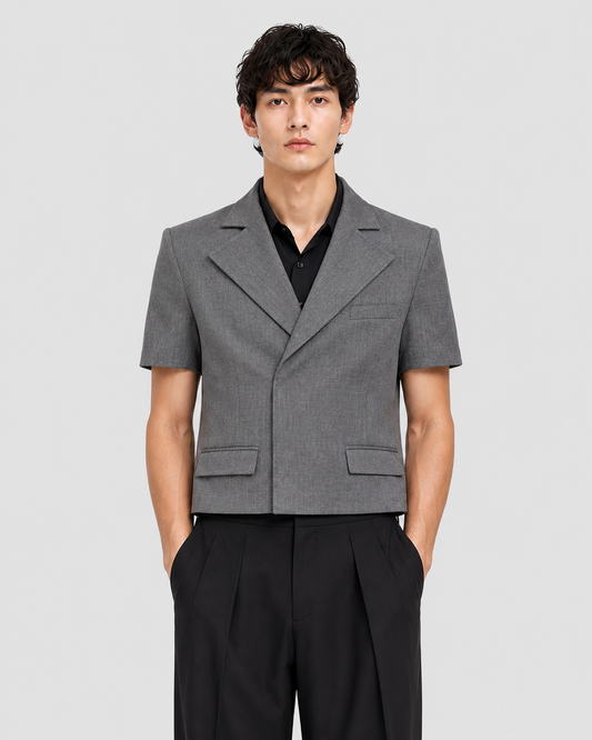 Javier Short Sleeve Crop Blazer