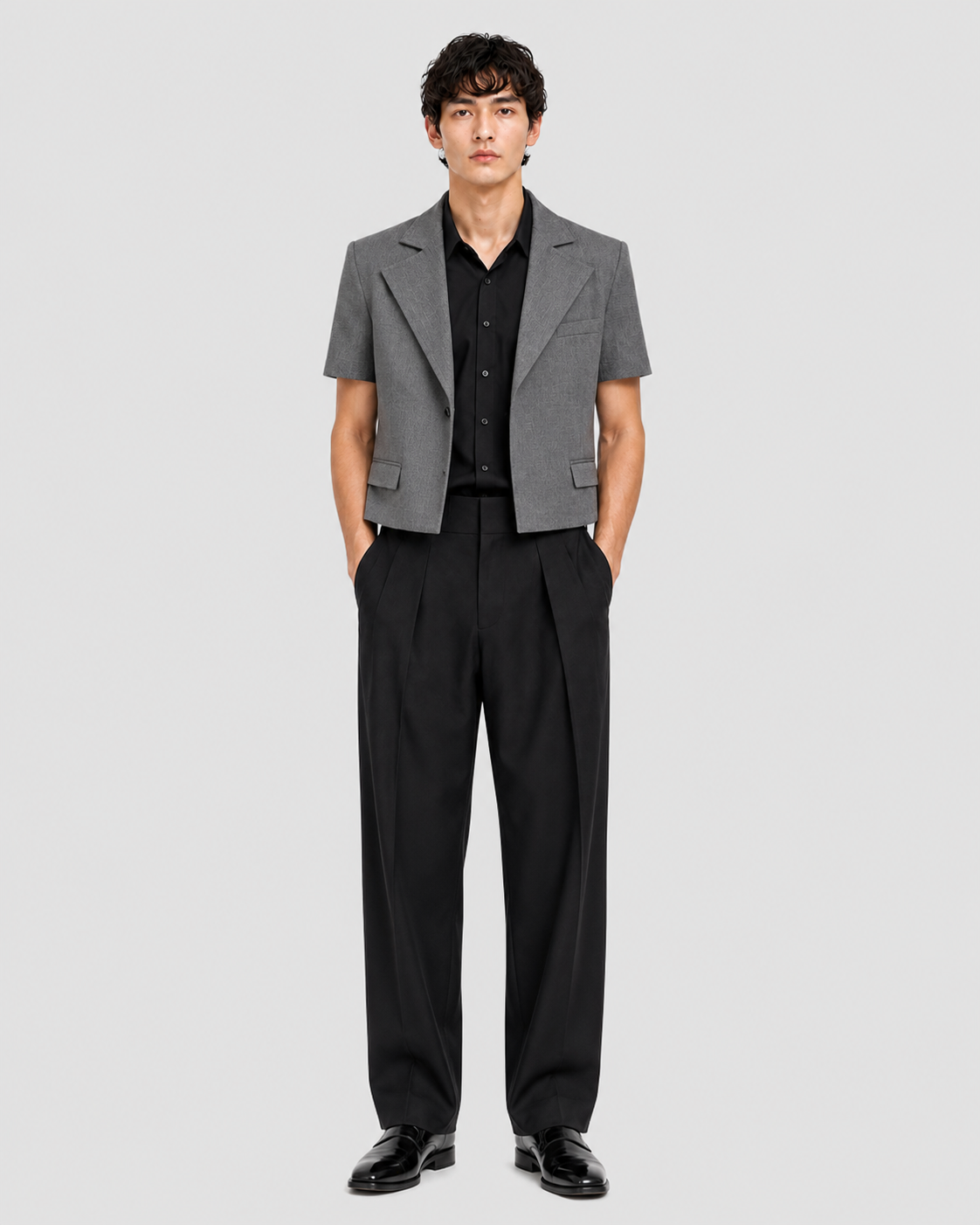 Javier Short Sleeve Crop Blazer