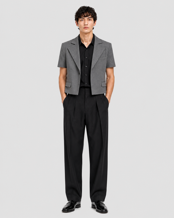 Javier Short Sleeve Crop Blazer