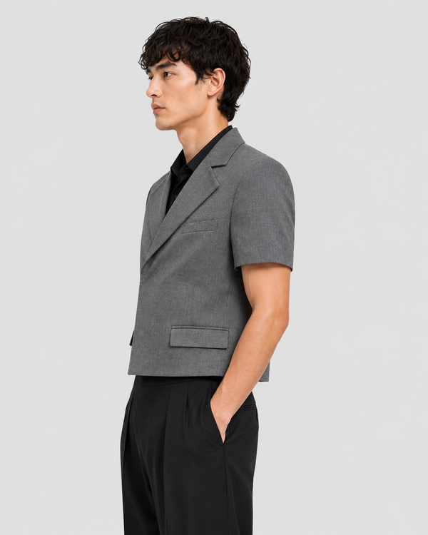 Javier Short Sleeve Crop Blazer