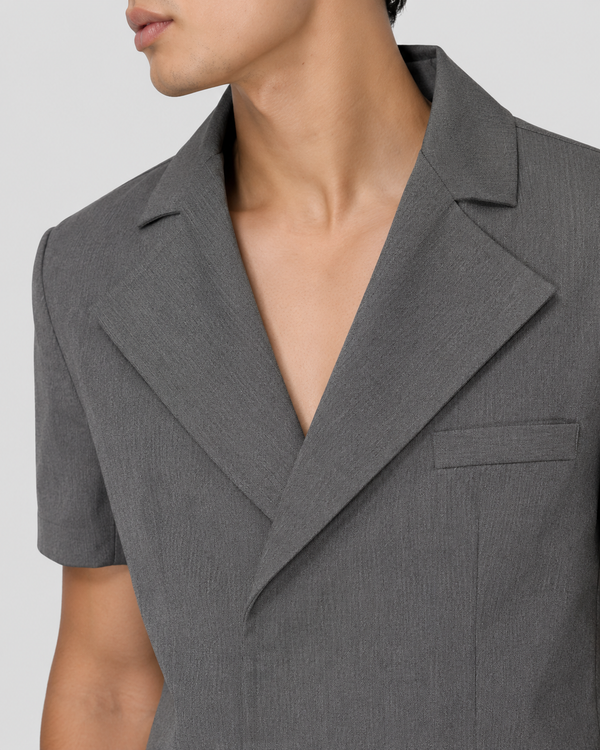 Javier Short Sleeve Crop Blazer