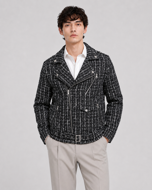 Minchin Silver Thread Jacket Blk/Wht