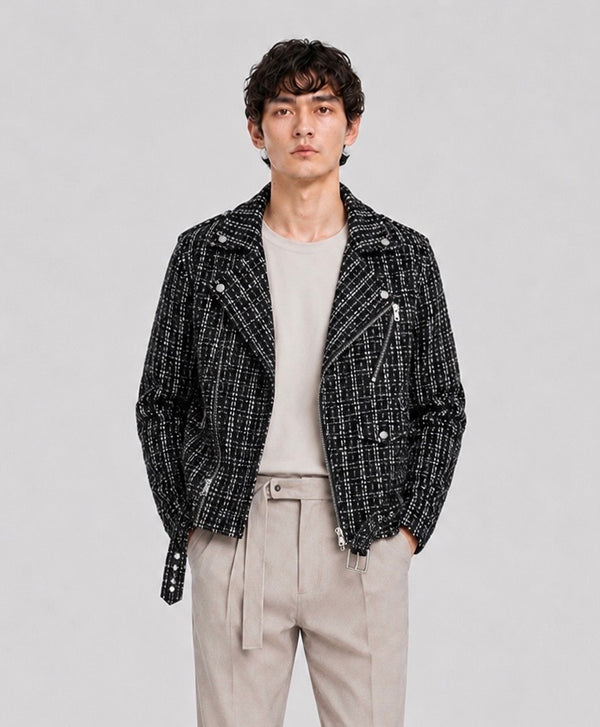 Minchin Silver Thread Jacket Blk/Wht