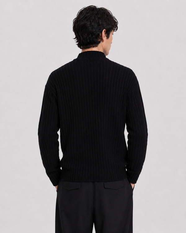 Stafford Mock Neck Pullover Black
