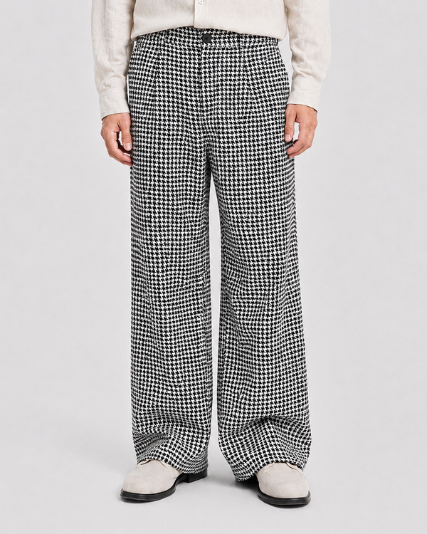 Vallax Pattened Trousers Blk/wht