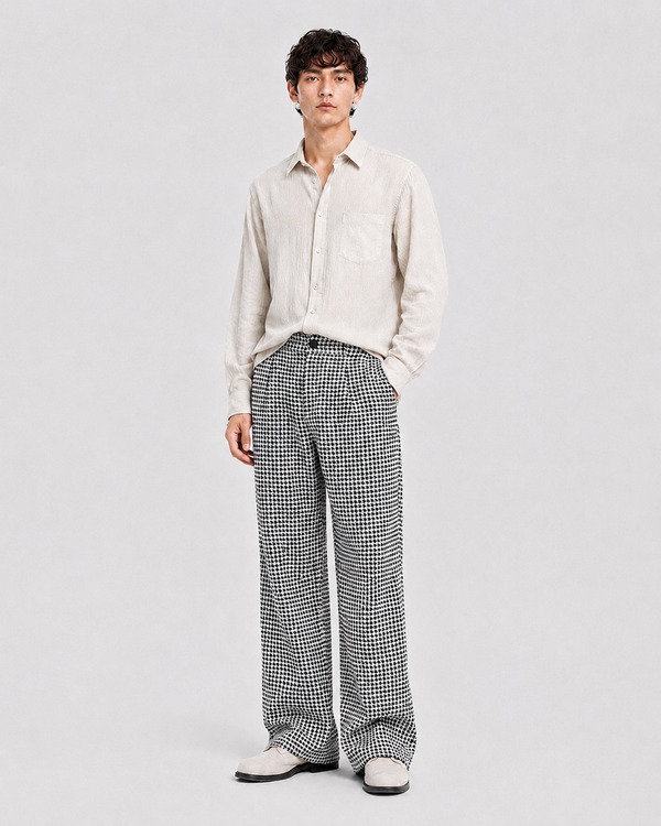 Vallax Pattened Trousers Blk/wht