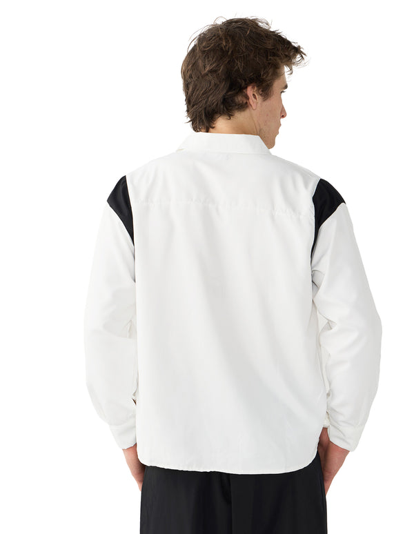Upload Oversized Zip Shirt white