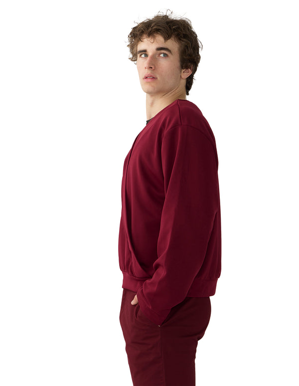 Harvey Crossover V-neck Top Red