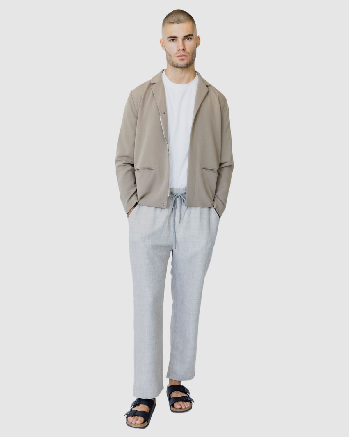 Zachary Loose tie Pants Grey