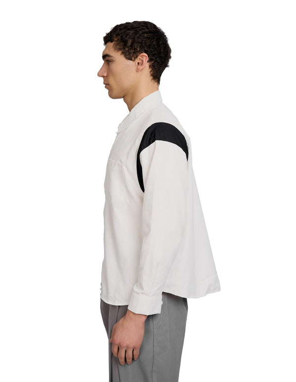 Upload Oversized Zip Shirt white