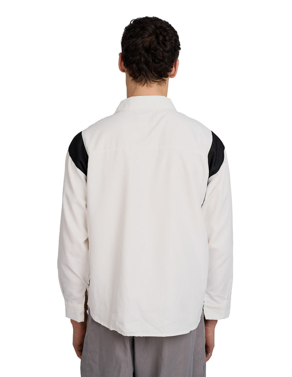 Upload Oversized Zip Shirt white