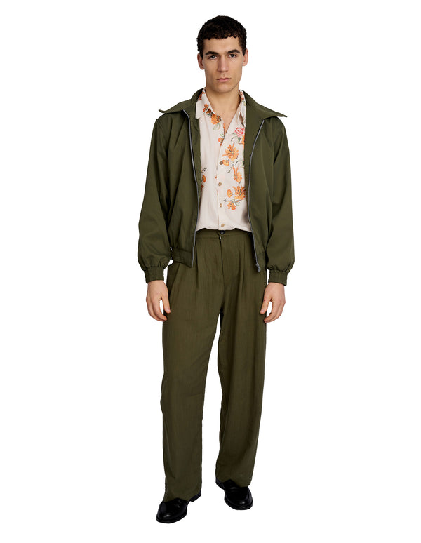 Radar Bomber Zip Jacket Green