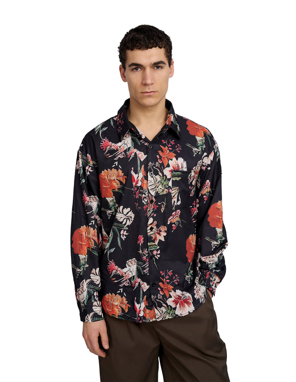 Sayer Flower Shirt Black