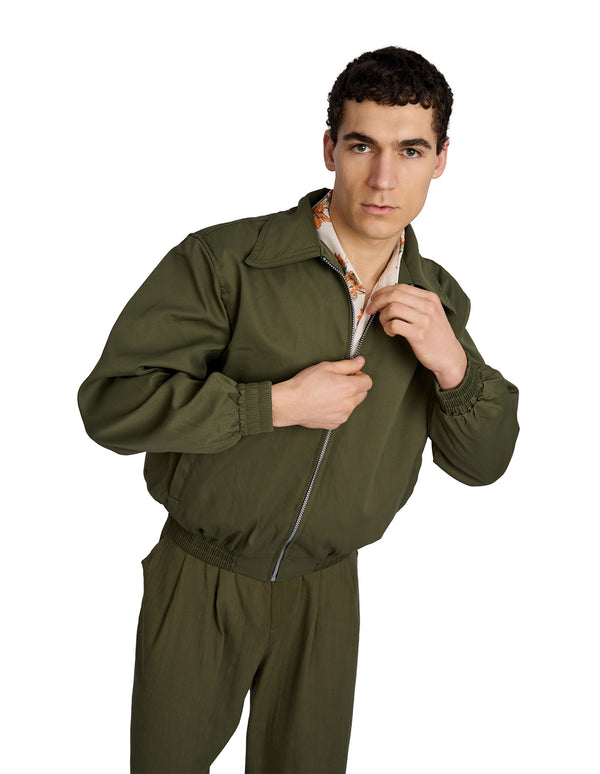 Radar Bomber Zip Jacket Green