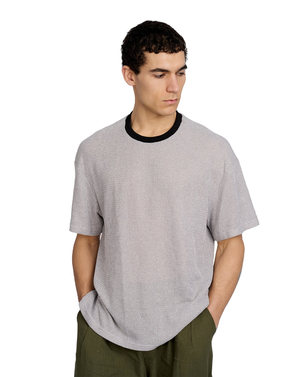 Silas Knitted T-Shirt Grey