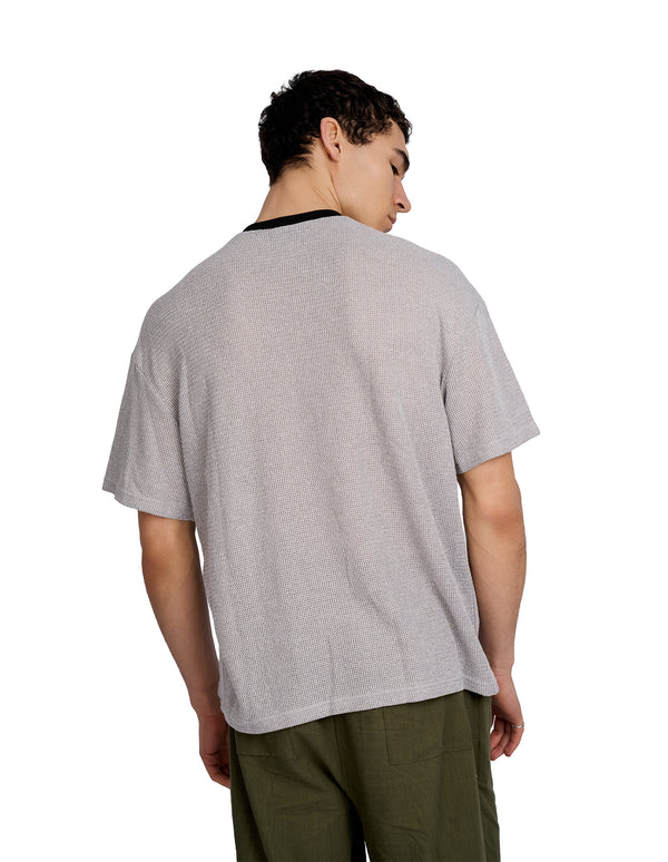 Silas Knitted T-Shirt Grey