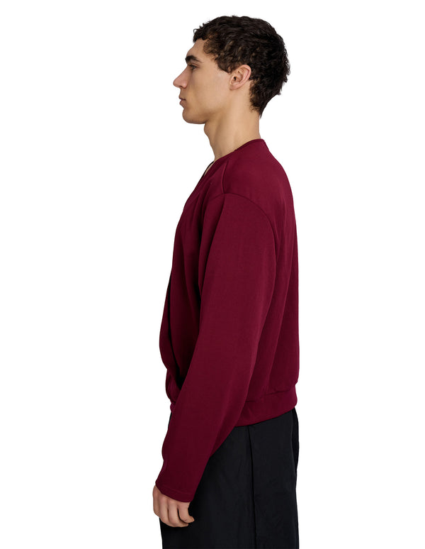 Harvey Crossover V-neck Top Red