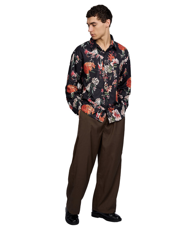 Sayer Flower Shirt Black