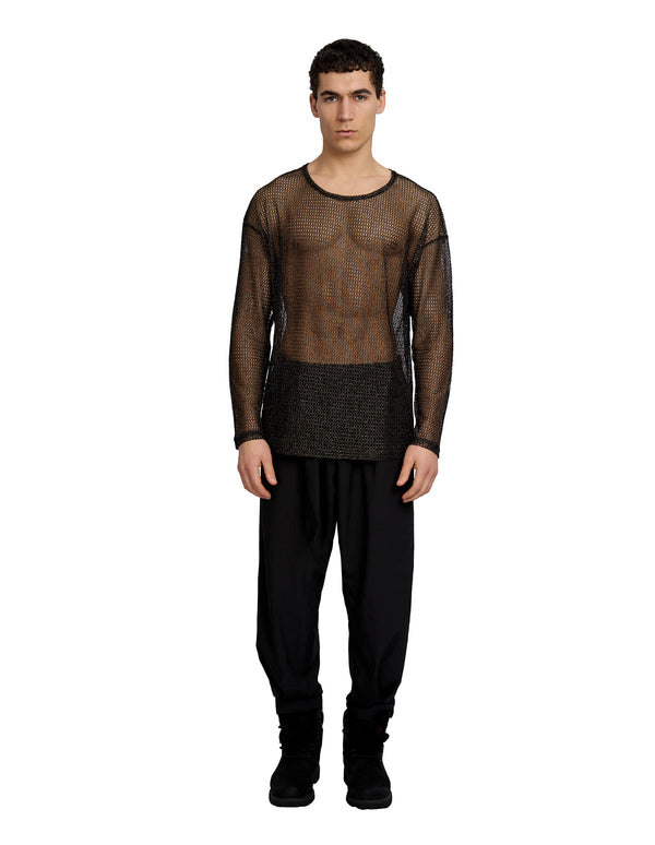 Troye Mesh Tee Top Black