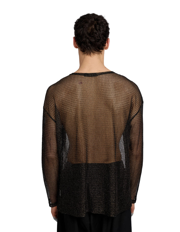 Troye Mesh Tee Top Black