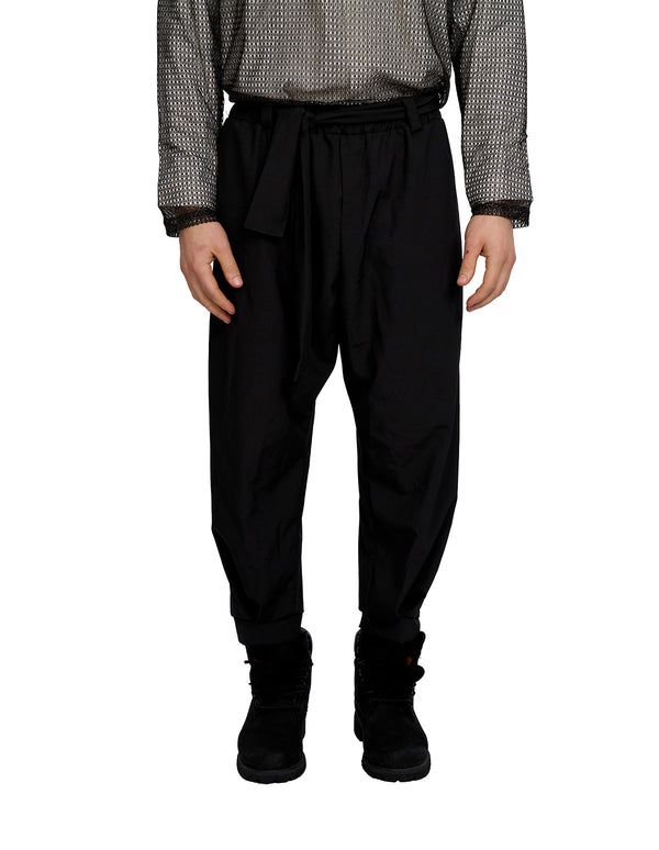 Homage Belted Tie Joggers Black