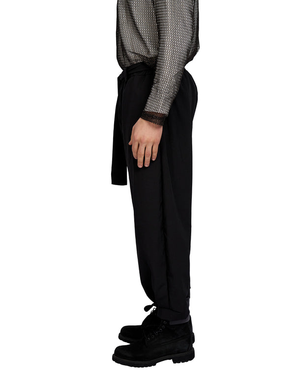 Homage Belted Tie Joggers Black
