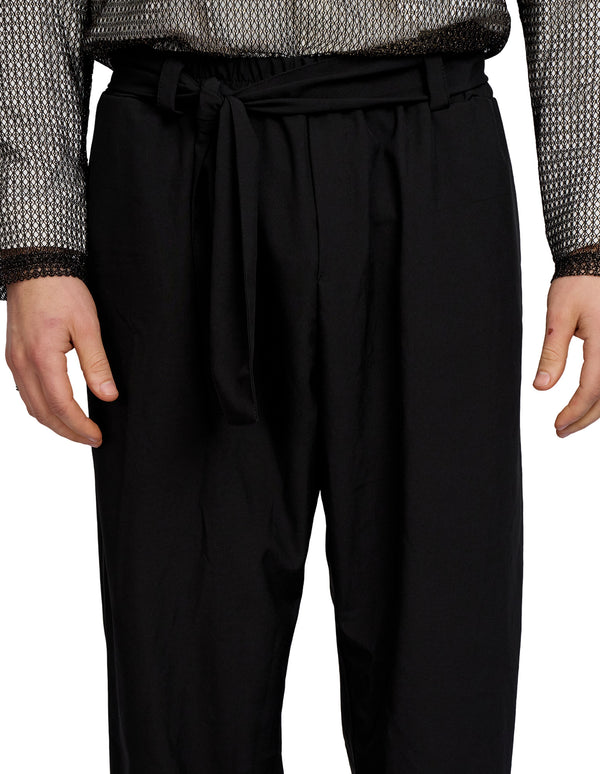 Homage Belted Tie Joggers Black