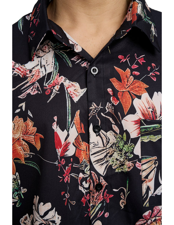 Sayer Flower Shirt Black