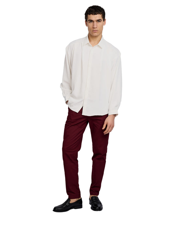 Lucien Pleated Shirt White