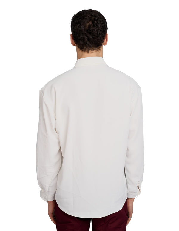 Lucien Pleated Shirt White