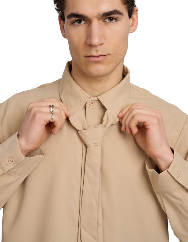 Spencer Tie Up Shirt Khaki