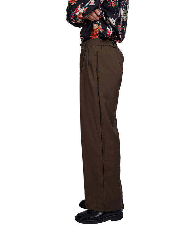 Bryden Pleated Loose Pants Brown