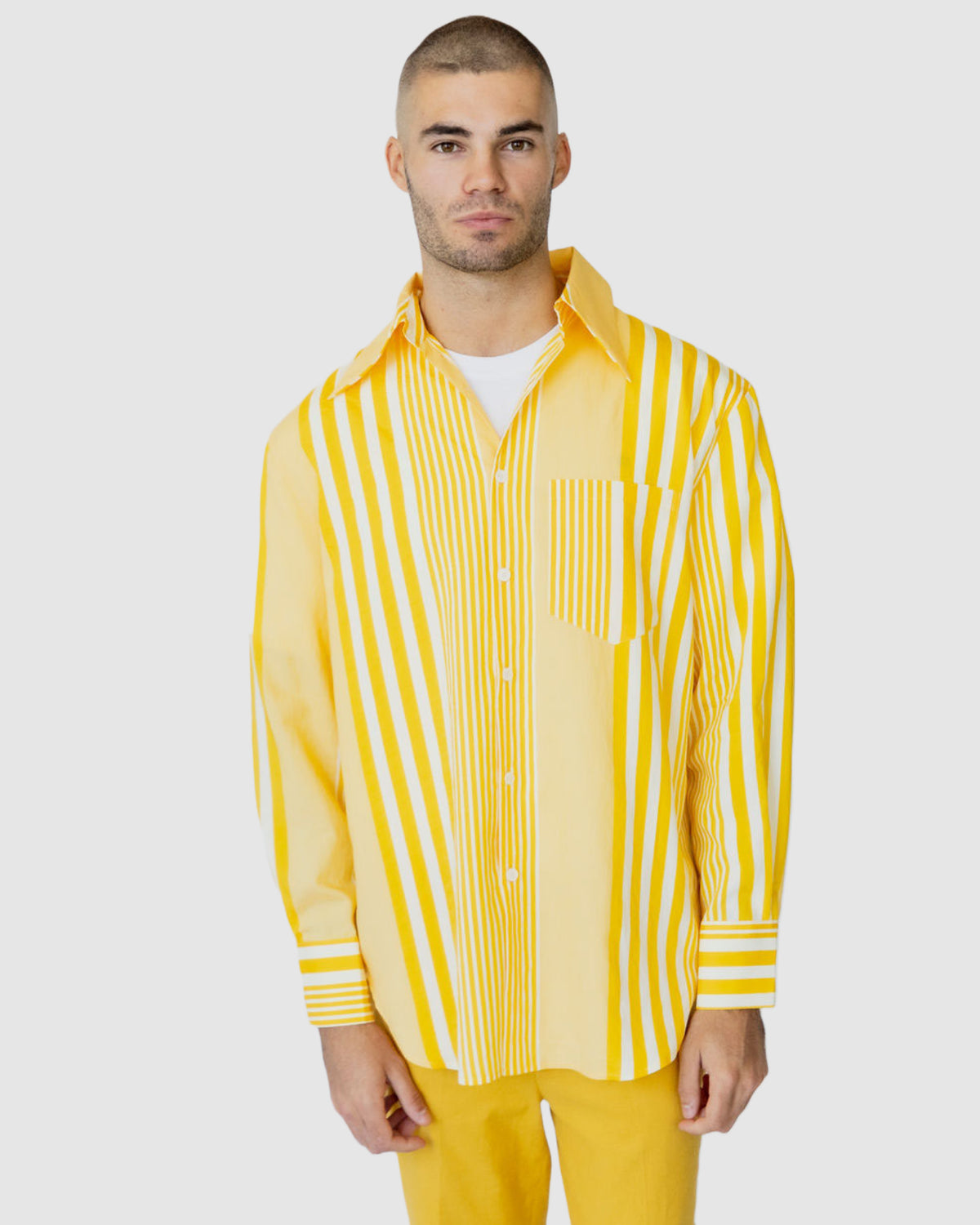 Pedro Striped Casual Shirt Yellow