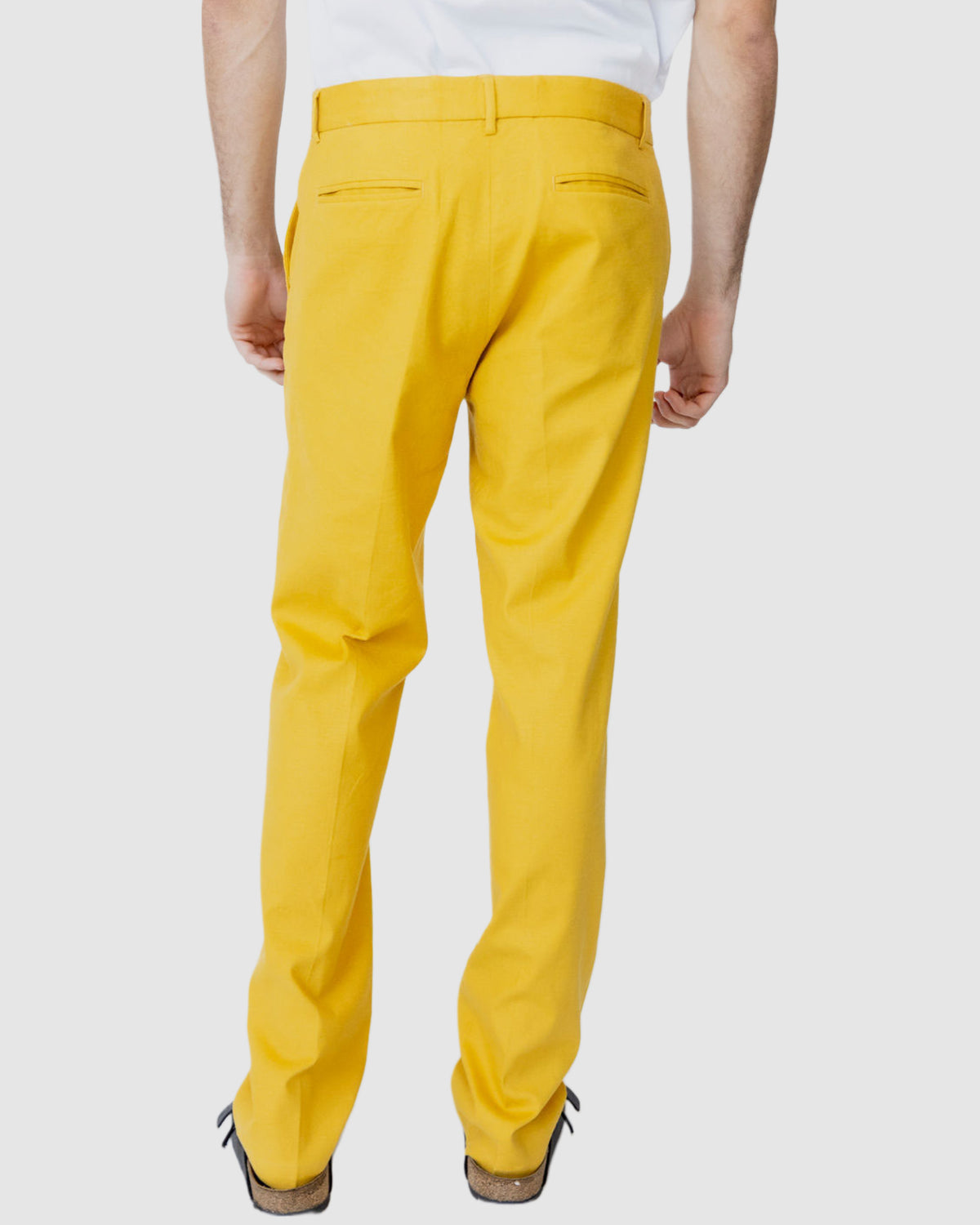 Parish Straight Linen trouser Yellow