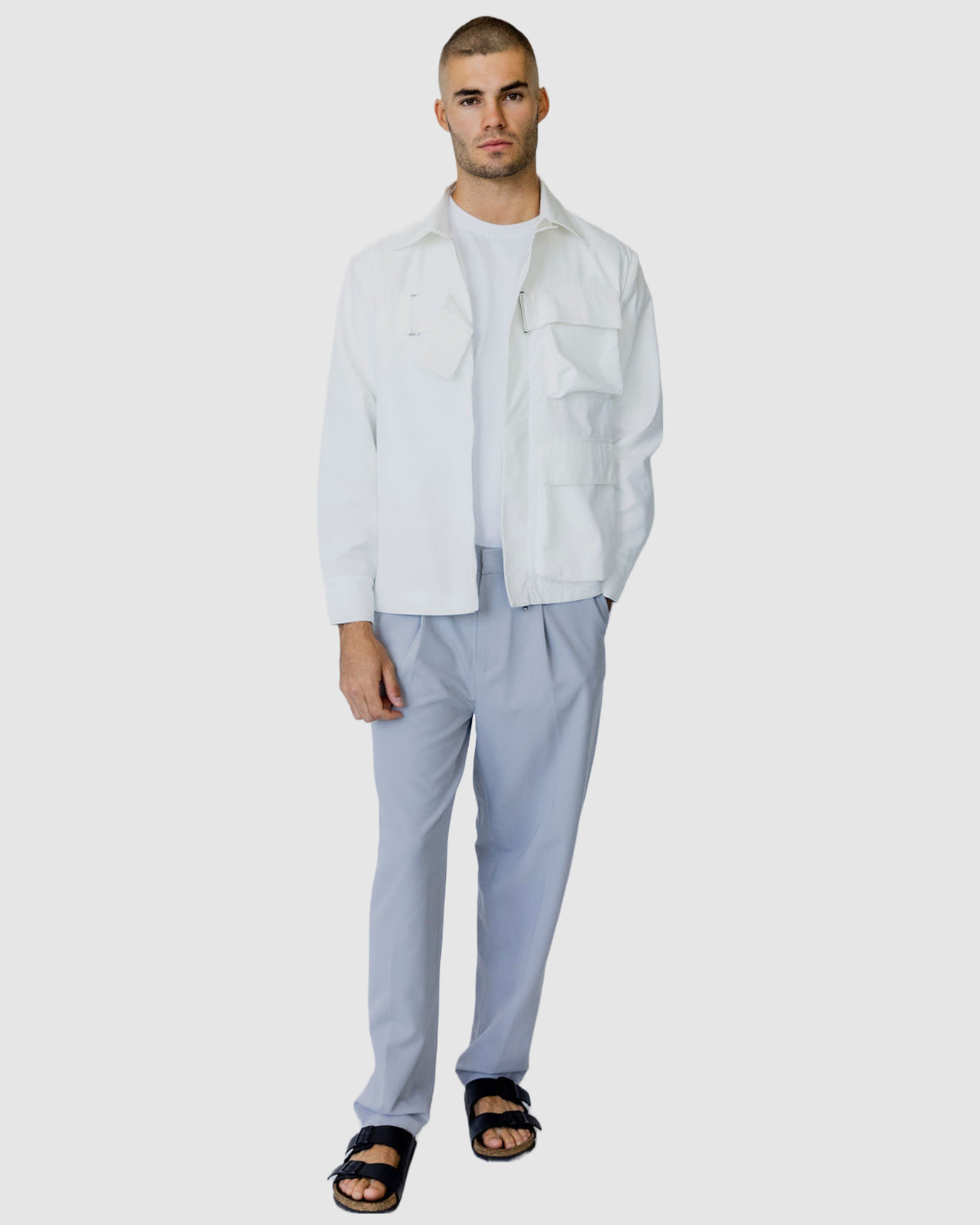 Kurtis Dual Pocket Jacket White