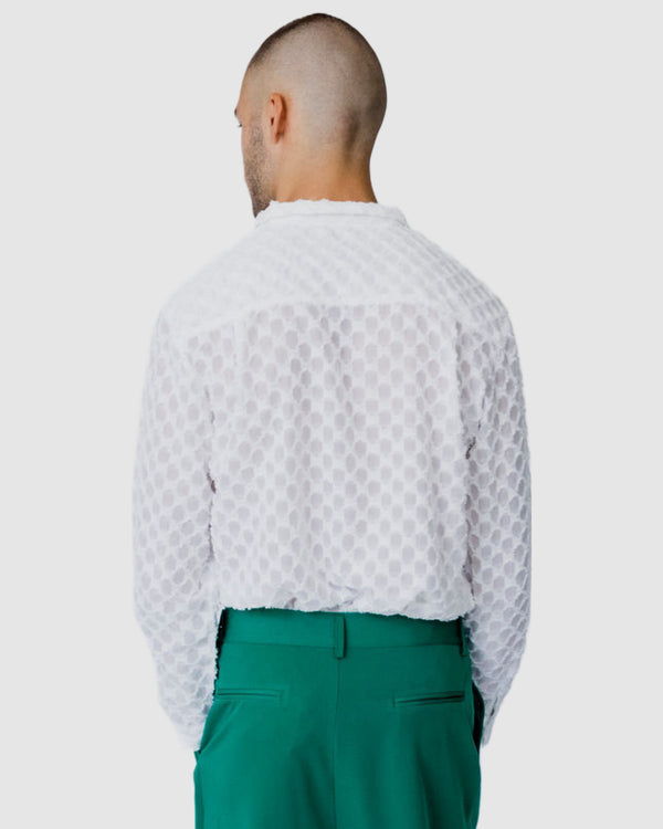 Gabriel Sheer Pattern Shirt White