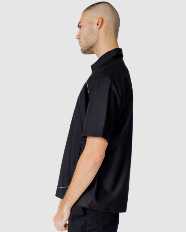 Fernando Zip Shirt Black