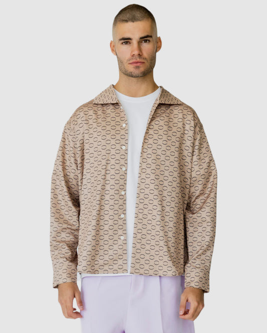 Imran Print Shirt Brown