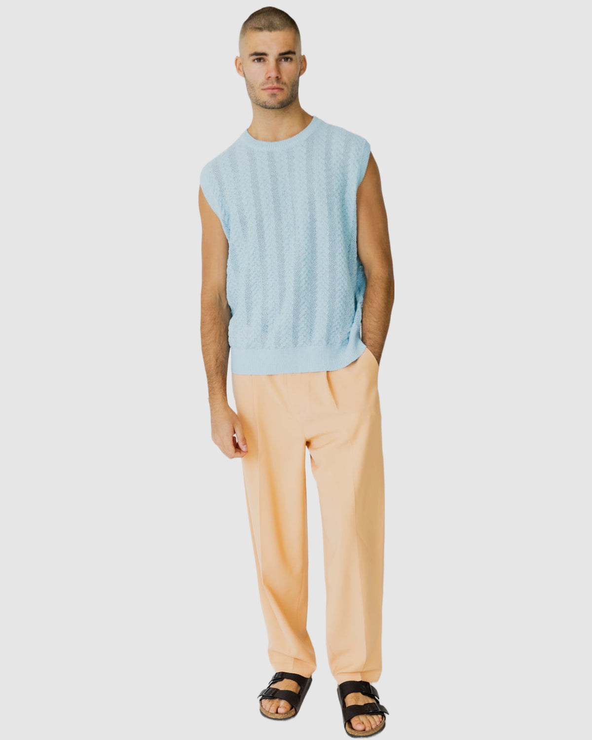 Cassis Knitted Vest Blue