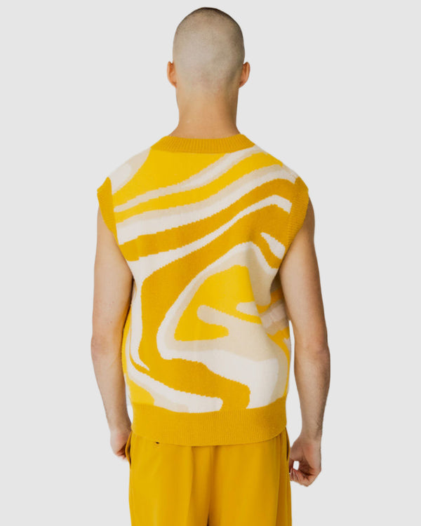 Ignite Knitted Vest Yellow