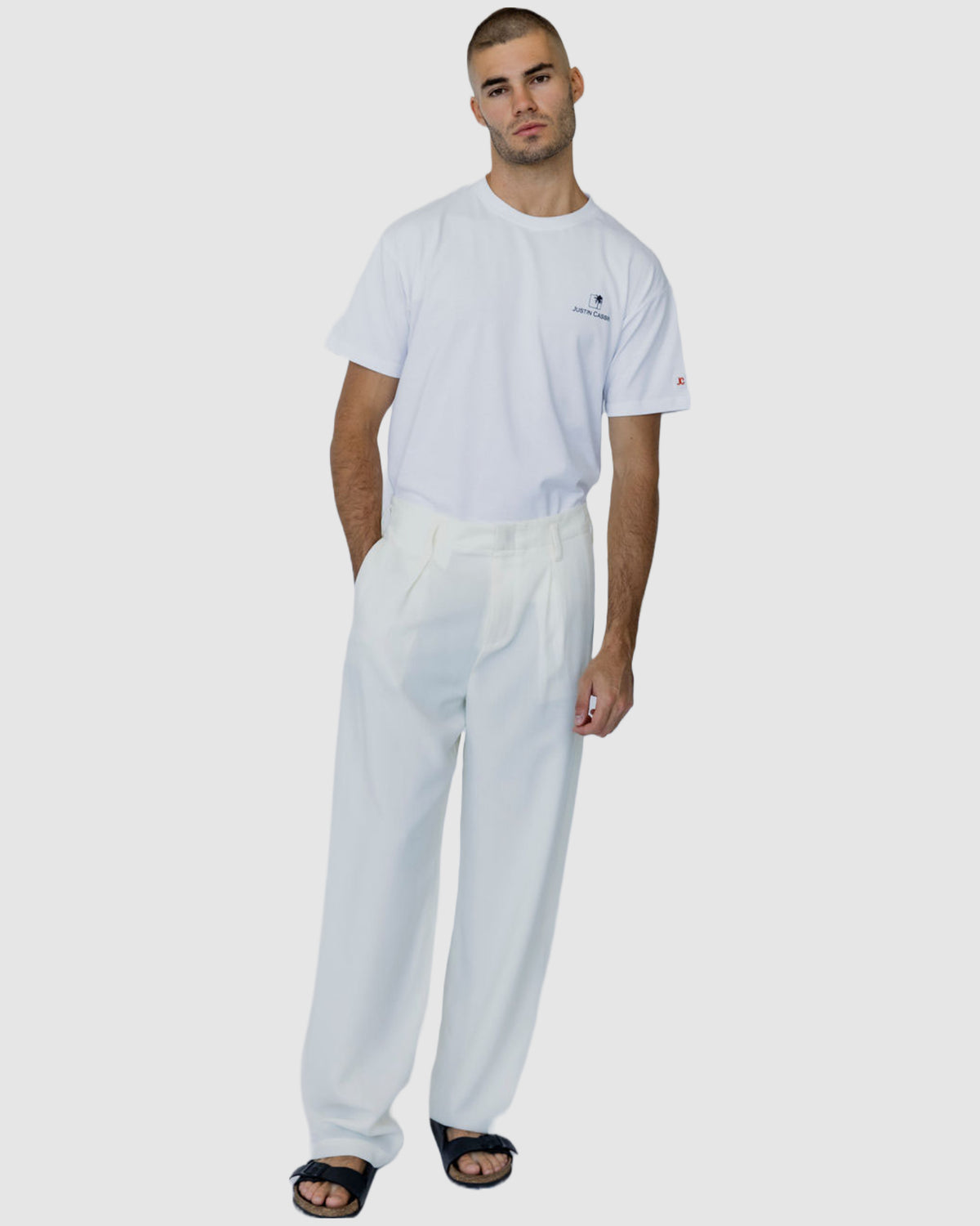 Newman Straight Leg Trouser Cream