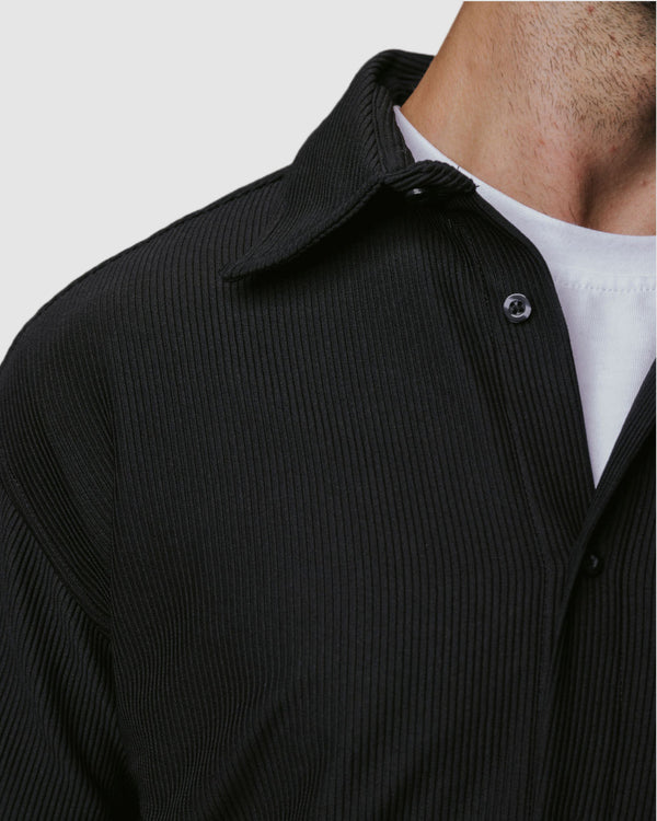 Abade Pleated Shirt Black