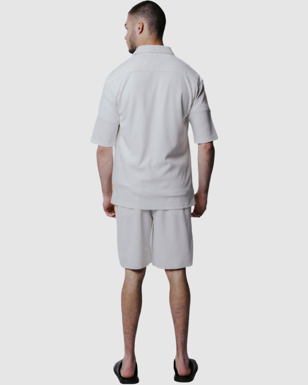Abade Pleated Shorts White